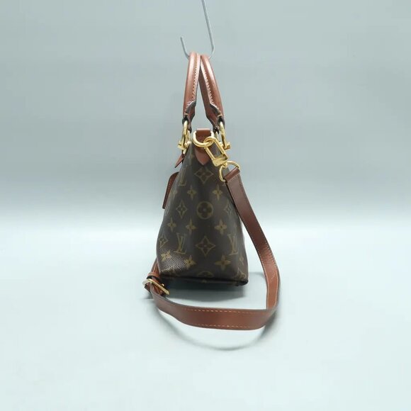 Louis Vuitton Tote V BB Brown&White Monogram Canvas Satchel 1637-010225 - Picture 3 of 12